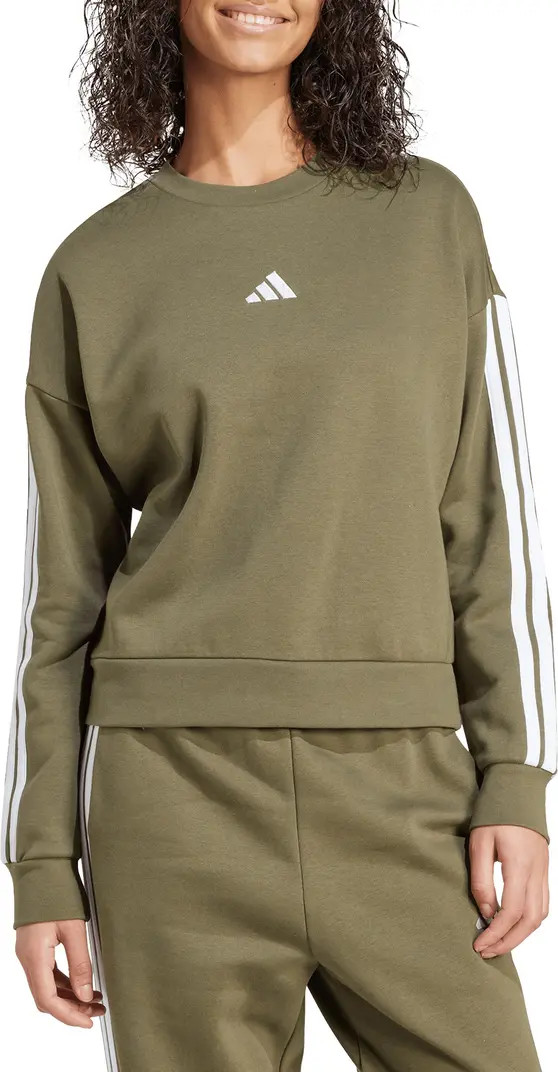 adidas Essentials 3-Stripes Fleece Sweatshirt | Nordstromrack | Nordstrom Rack