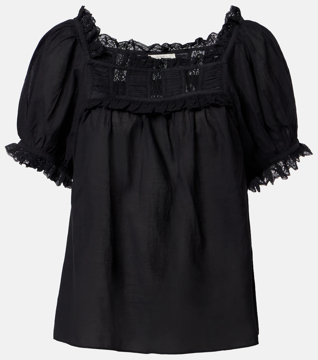 Frances lace-trimmed cotton-blend top | Mytheresa (UK)