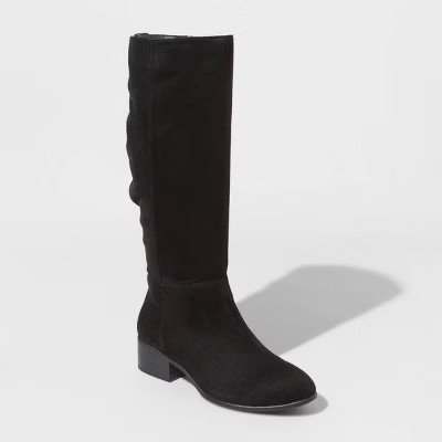 Women's Hilda Microsuede Scrunch Booties - Universal Thread™ | Target