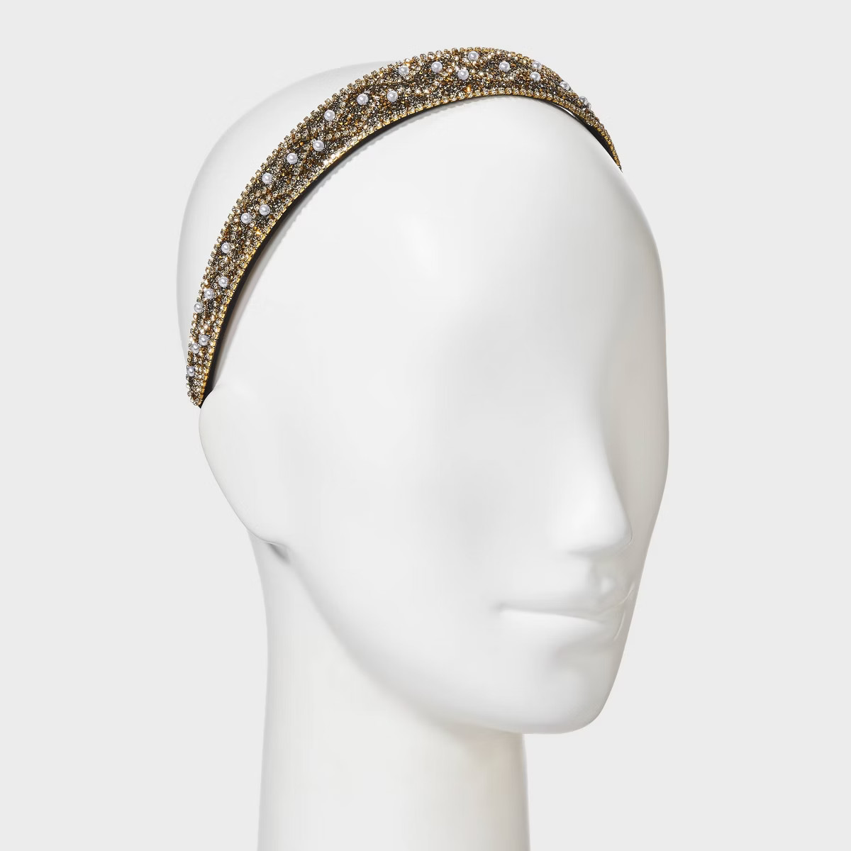 Abstract Pattern Gem Headband - A New Day™ Black/Gold | Target