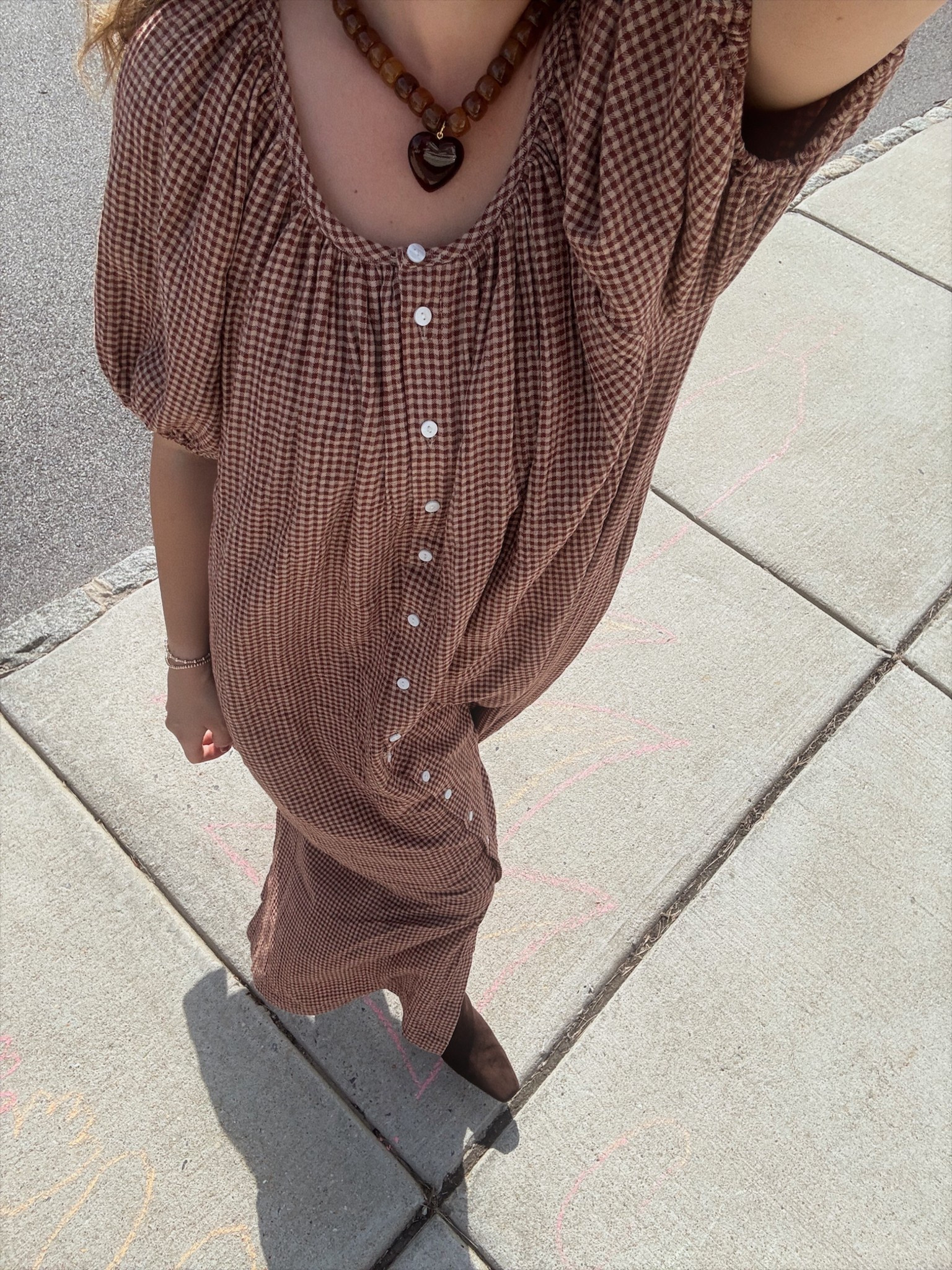 Wearing a medium in the dress! I have this in 2 other colors it’s the best for pregnancy & postpartum!