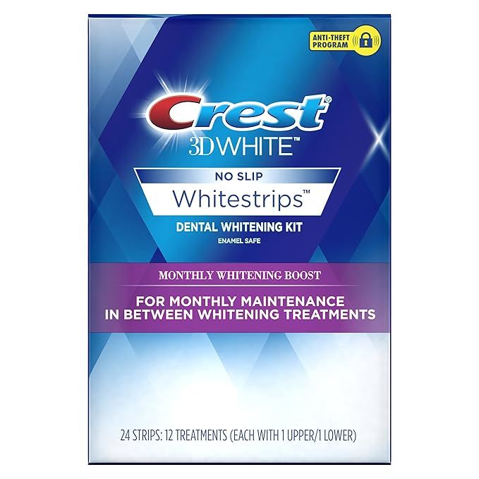 Crest 3D White Whitestrips Monthly Whitening Boost Teeth Whitening Kit, 12 Treatments | Amazon (US)