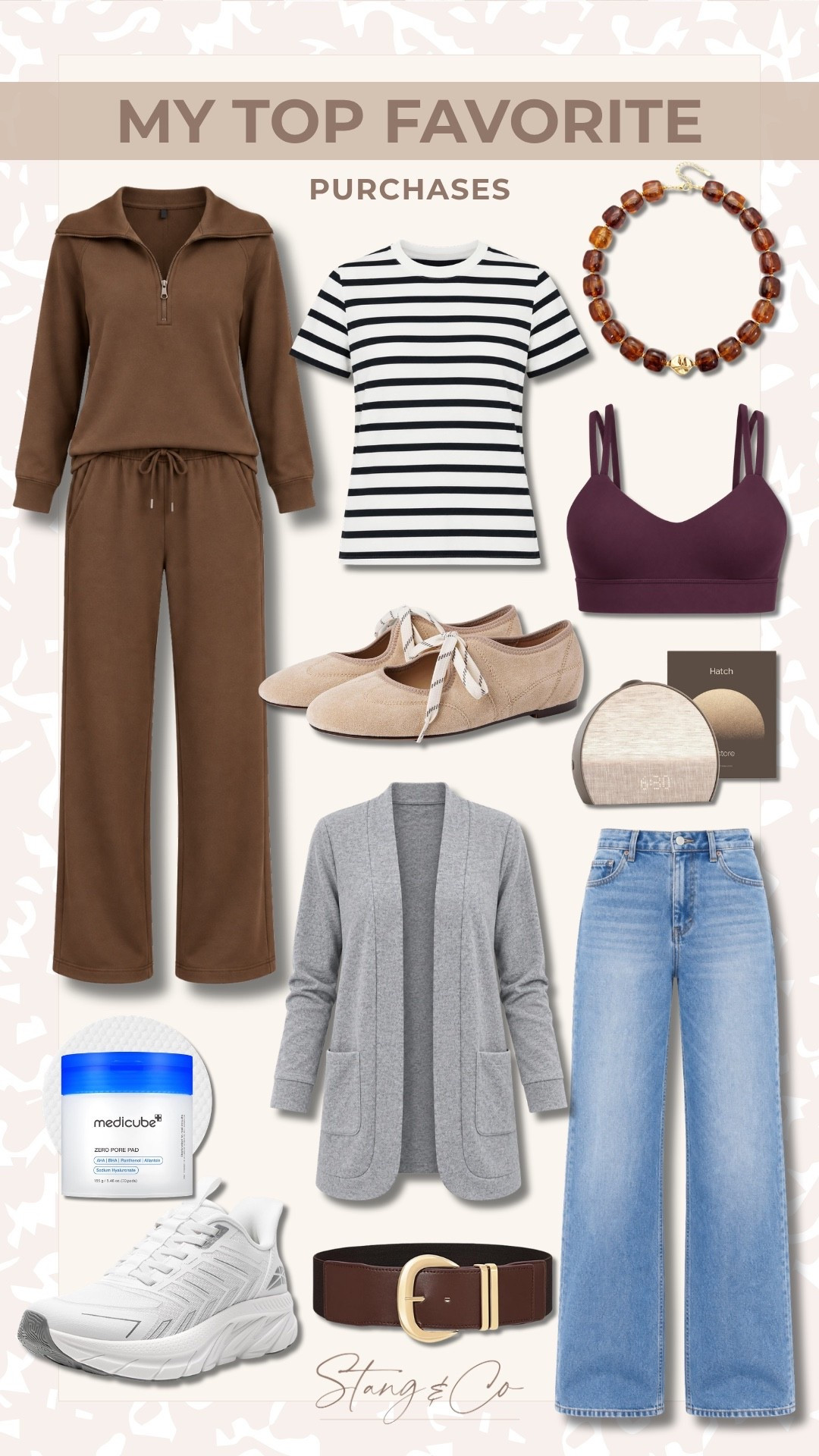 A roundup of purchases I genuinely love and would buy again! From my favorite tall girl denim and cozy lounge sets to everyday sneakers, beauty products, and accessories, these are the finds that have earned a permanent spot in my closet and daily routine.

Favorite purchases, Best fashion finds, Tall girl fashion, Tall friendly clothing, Long inseam jeans, Cozy lounge sets, Fall wardrobe favorites, Everyday sneakers, Beauty favorites, Cardigan outfits, Shopping favorites, StangandCo