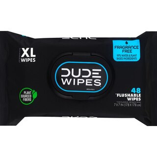 DUDE Wipes XL Flushable Wipes, Unscented, 1 Pack (48 total wipes) - 48 ct | CVS | CVS Health