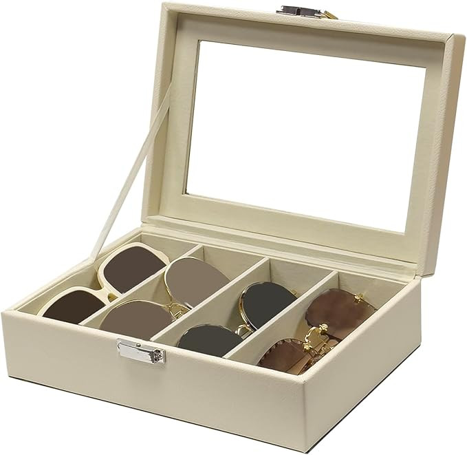 4-Slots Sunglasses Case Organizer, Eyeglass Glasses Display Holder Collector, Multiple Sunglasses... | Amazon (US)
