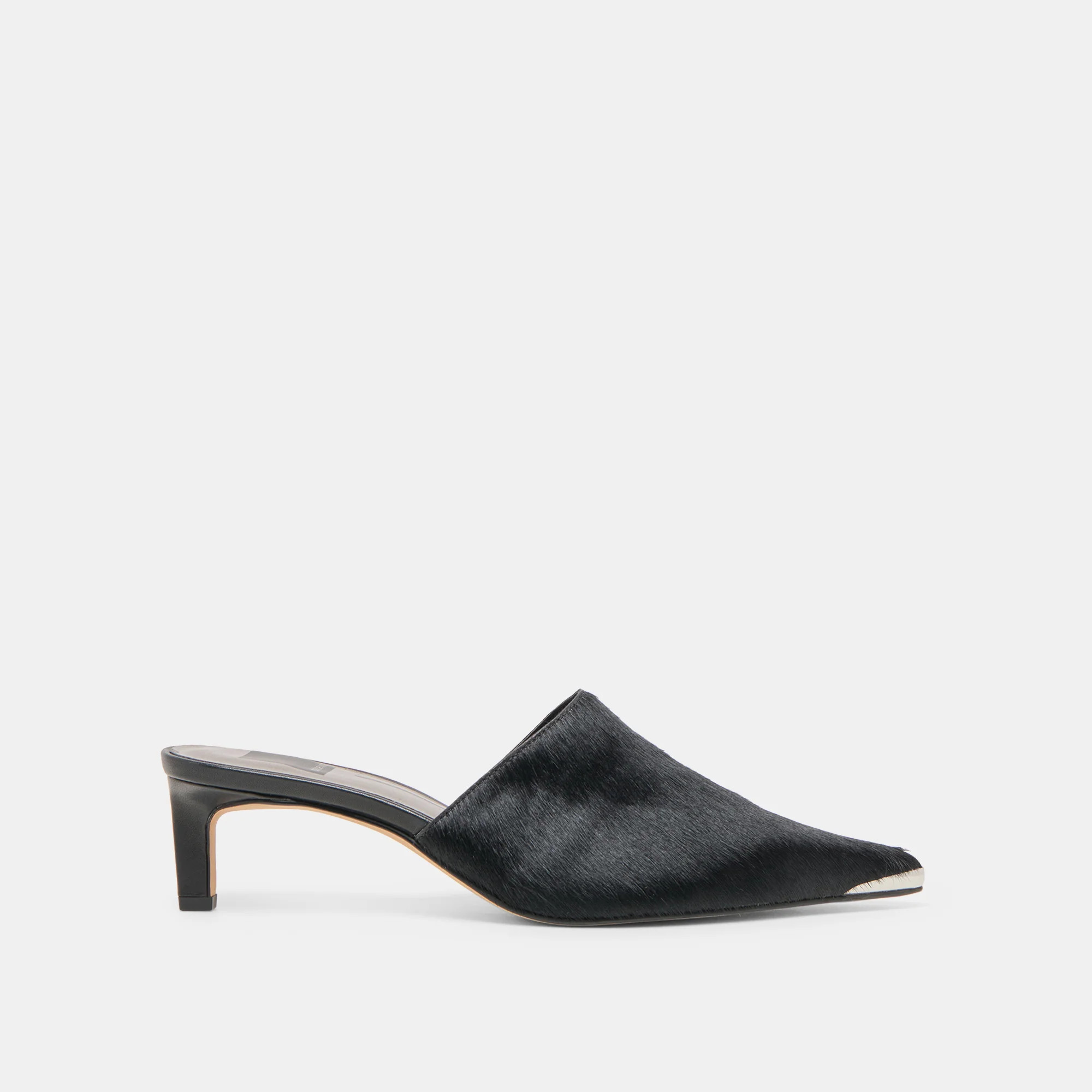 Lexy Heels Nero Calf Hair | DolceVita.com