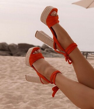 Gianni Bini x Shea Leigh Mills Honey Lace-Up Ankle Strap Platform Sandals | Dillard's | Dillard's