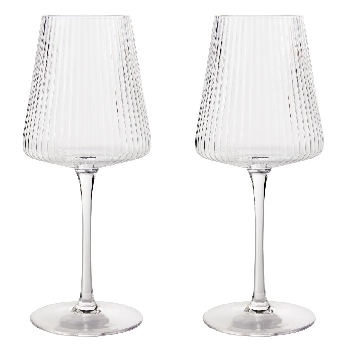 Better Homes & Gardens Ribbed Glass 17 oz Wine Glass, Set of 2 | Walmart (US)