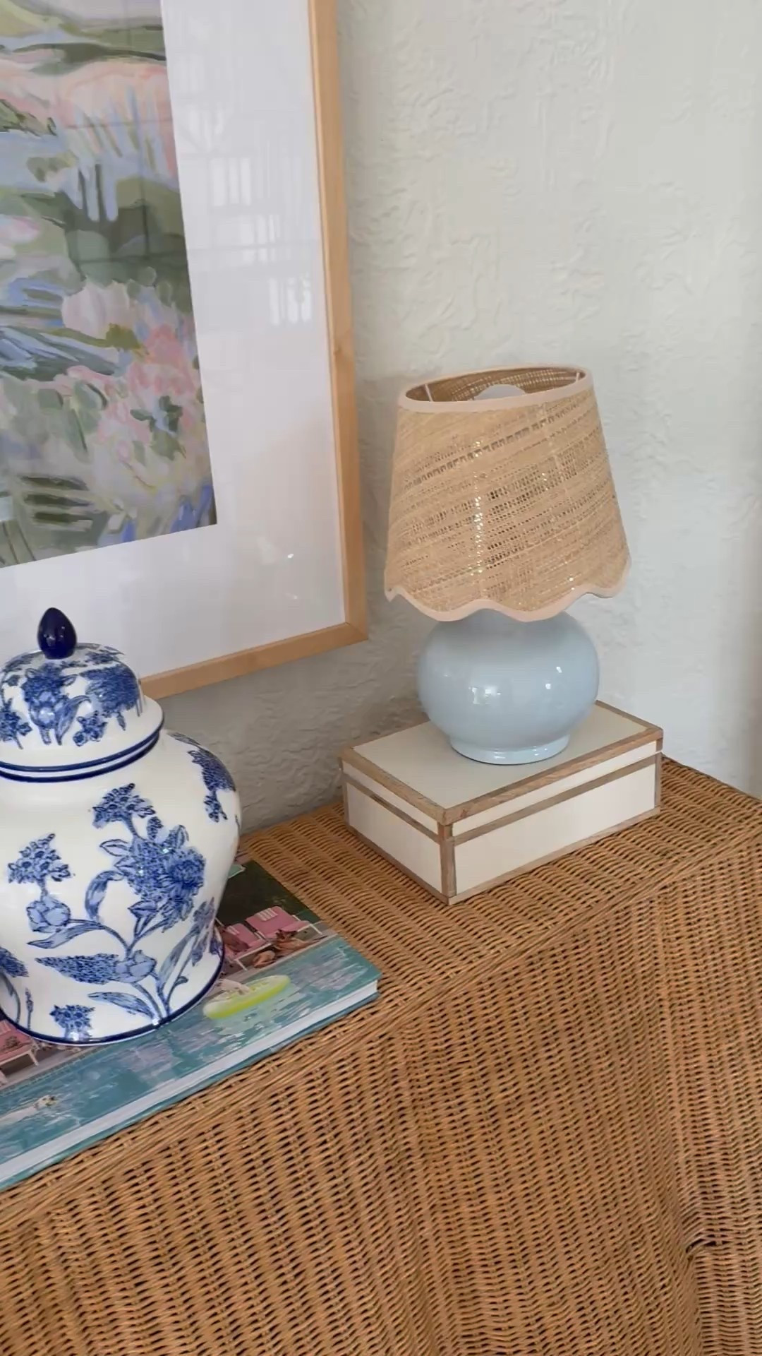 New light blue rattan lamp from Amazon 

#LTKHome #LTKFindsUnder100