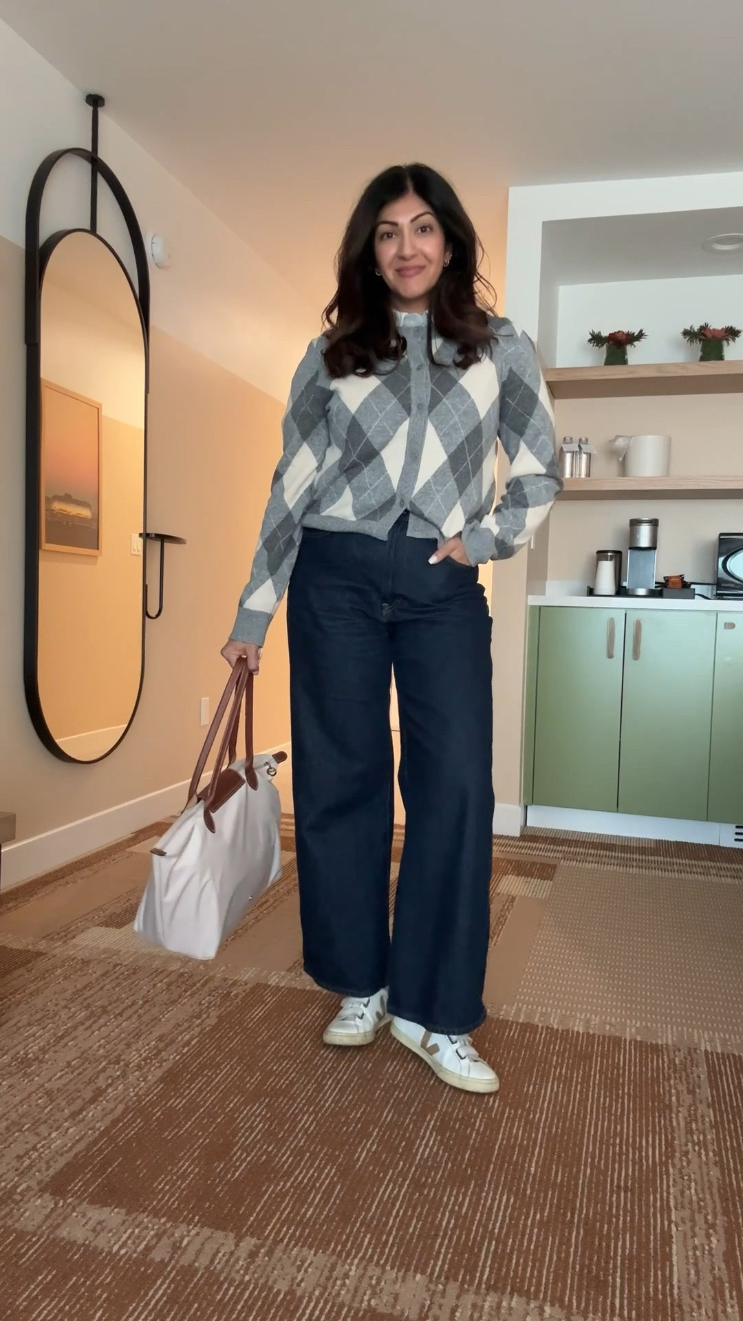 Business casual work outfit that I wore for a conference. This outfit is technically smart casual since I’m wearing denim jeans.

Outfit details:
Cardigan, collard shirt, dark denim, leather shoes, la pliage tote

Wear to:
Team meetings
Conferences
Work lunches
Casual days at the office

#smartcasual #office #workwear #casualworkwear

#LTKxMadewell #LTKWorkwear #LTKTravel