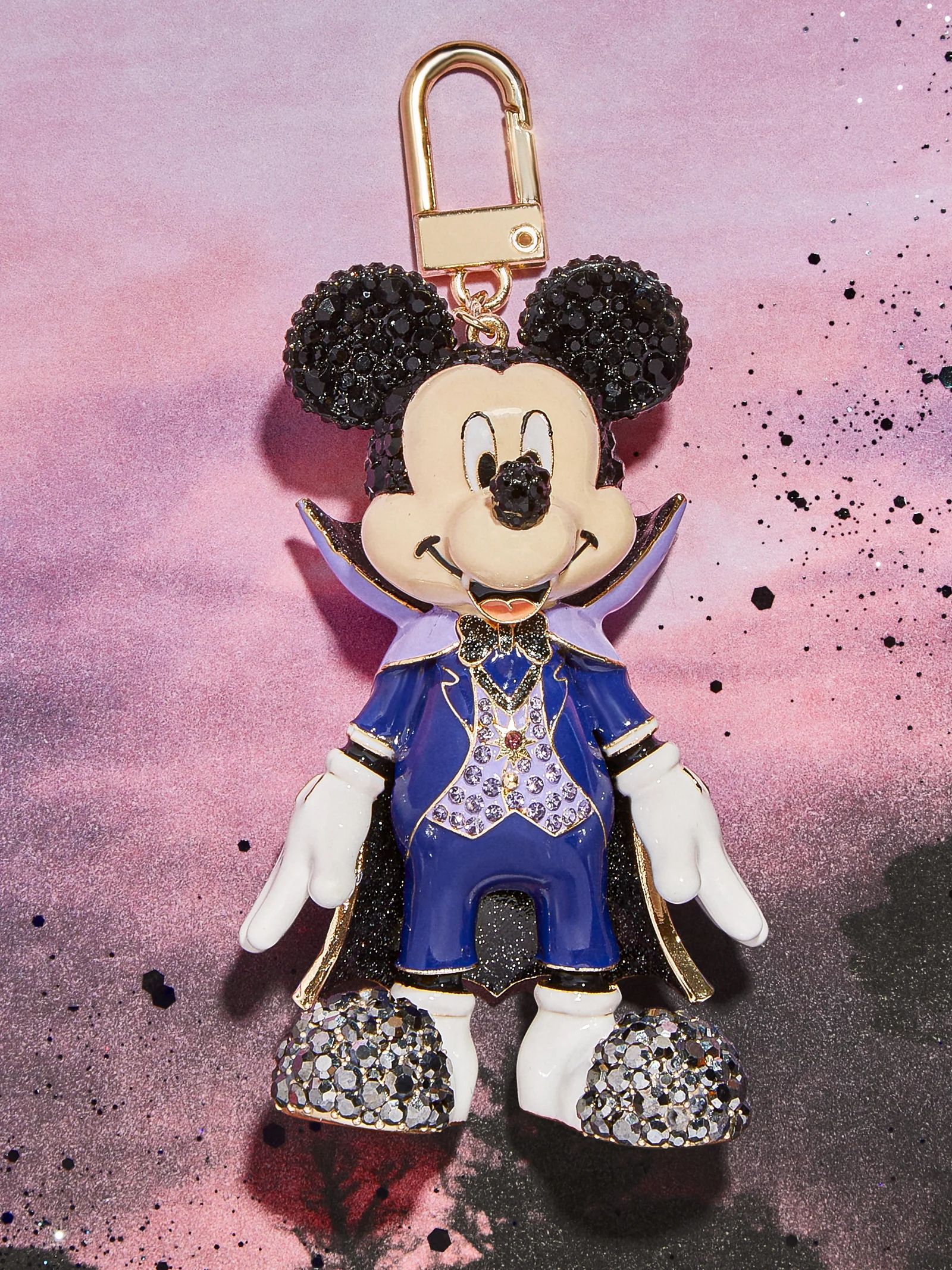 Mickey Mouse Disney Glow-In-The-Dark Bag Charm - Glow-In-The-Dark Mickey Mouse Vampire | BaubleBar (US)