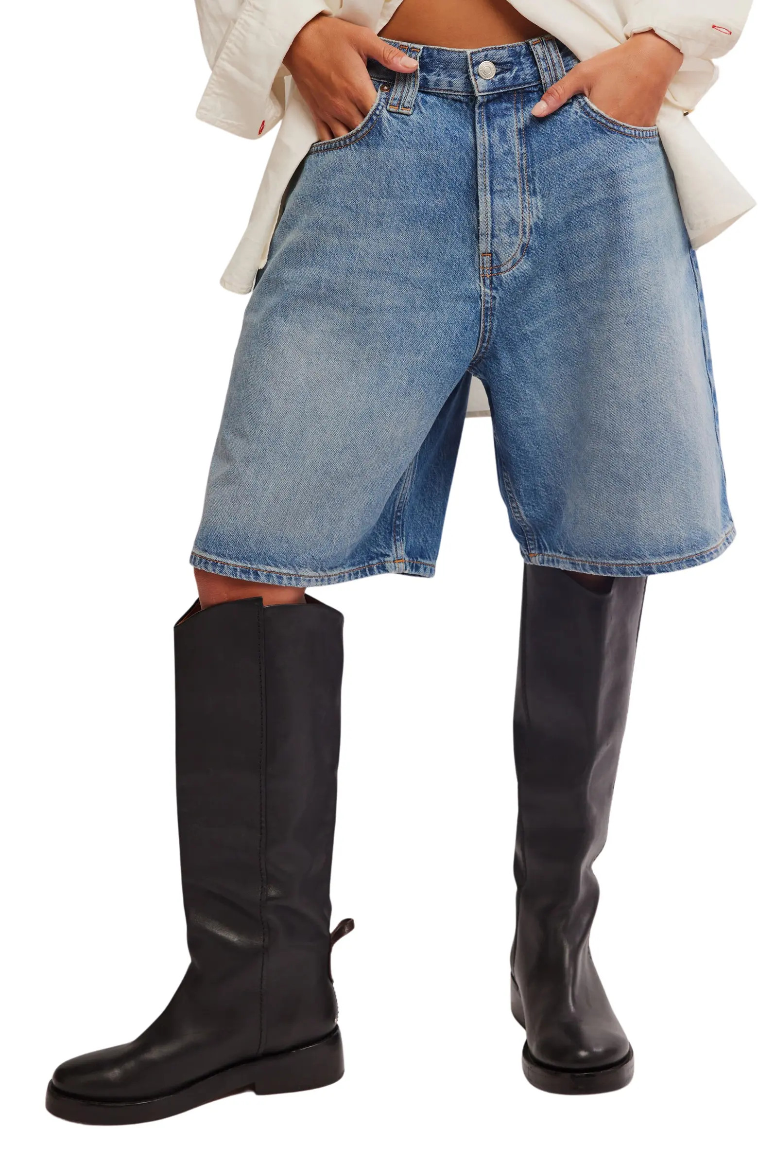 Montana Denim Mid Rise Bermuda Shorts | Nordstrom