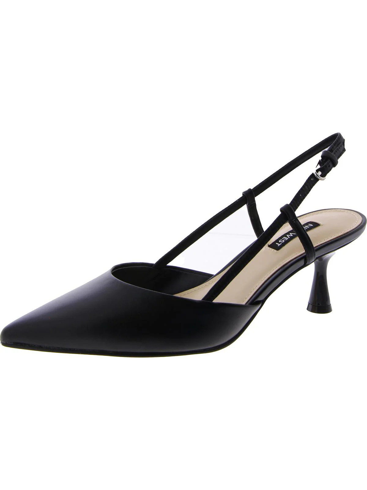 Rhonda Womens Leather Pointed Toe Kitten Heels | Shop Simon