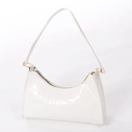 Felcia Retro Casual Women Tote Shoulder Bag Female Leather White Chain Handbag | Walmart (US)
