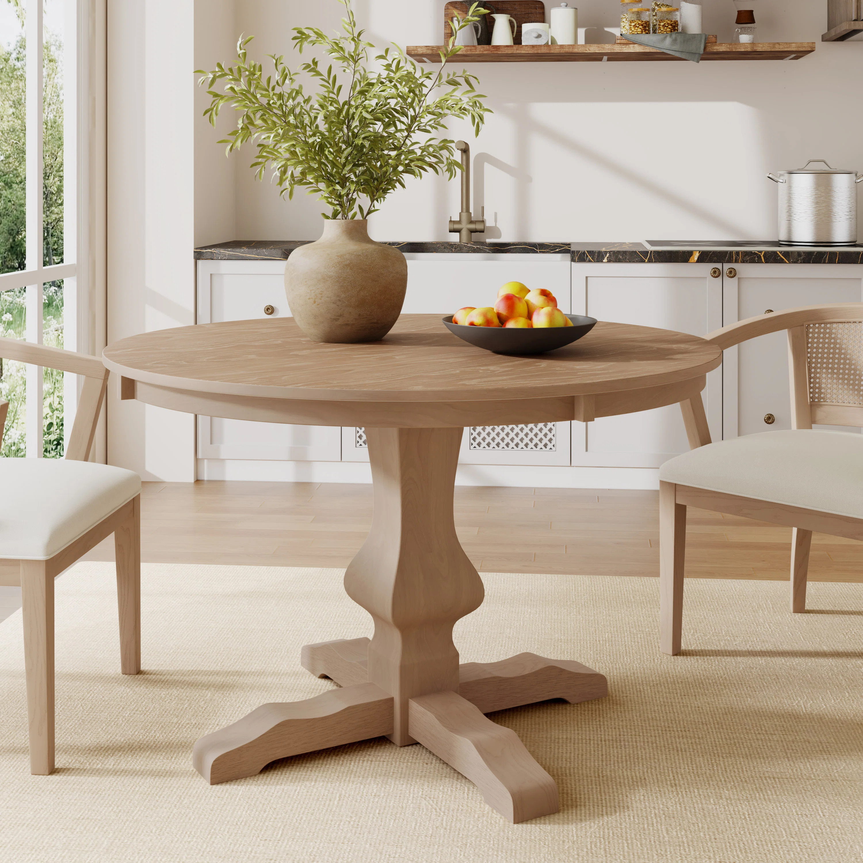 Ailla Round Solid Wood Base Dining Table | Wayfair North America
