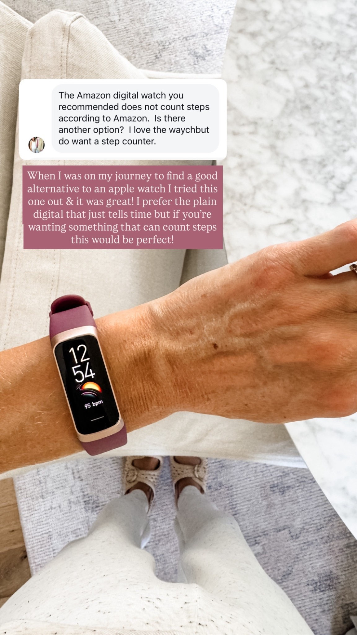 This is a great fitness tracker at a very affordable price I got from Amazon! It counts your steps & tells time! 

Loverly Grey, Amazon, fitness tracker, digital watch, step counter, health, stocking stuffer 

#LTKGiftGuide #LTKActive