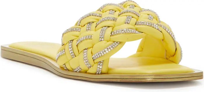 Belmiya Metallic Beaded Braided Sandal | Nordstrom Rack