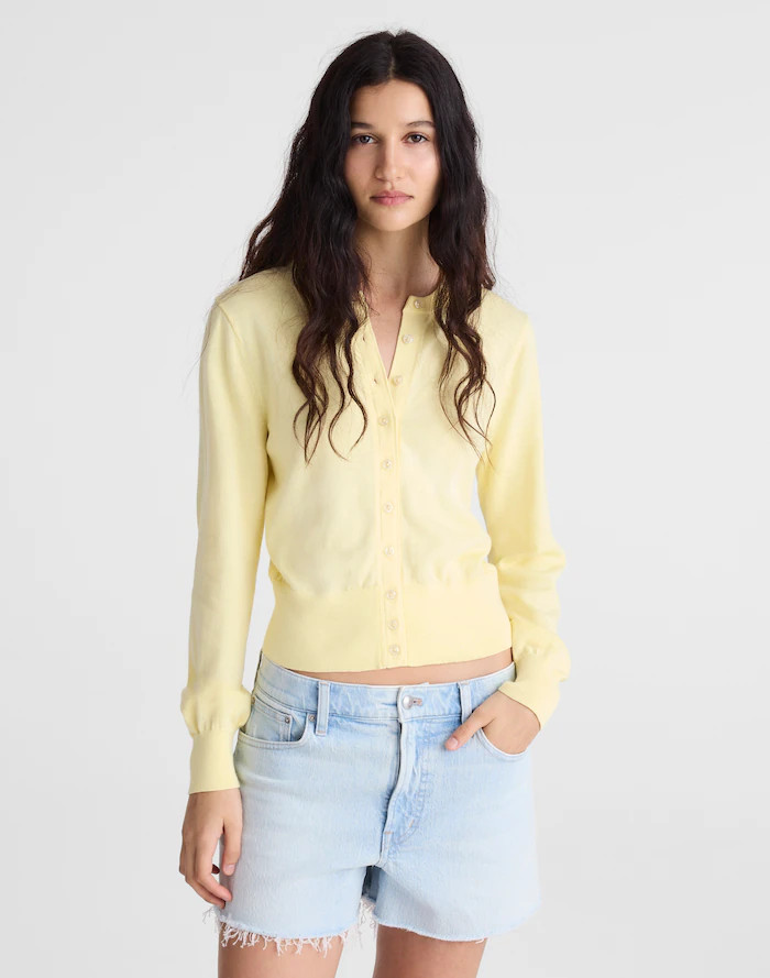 Button-Front Cardigan in 100% Cotton | Madewell