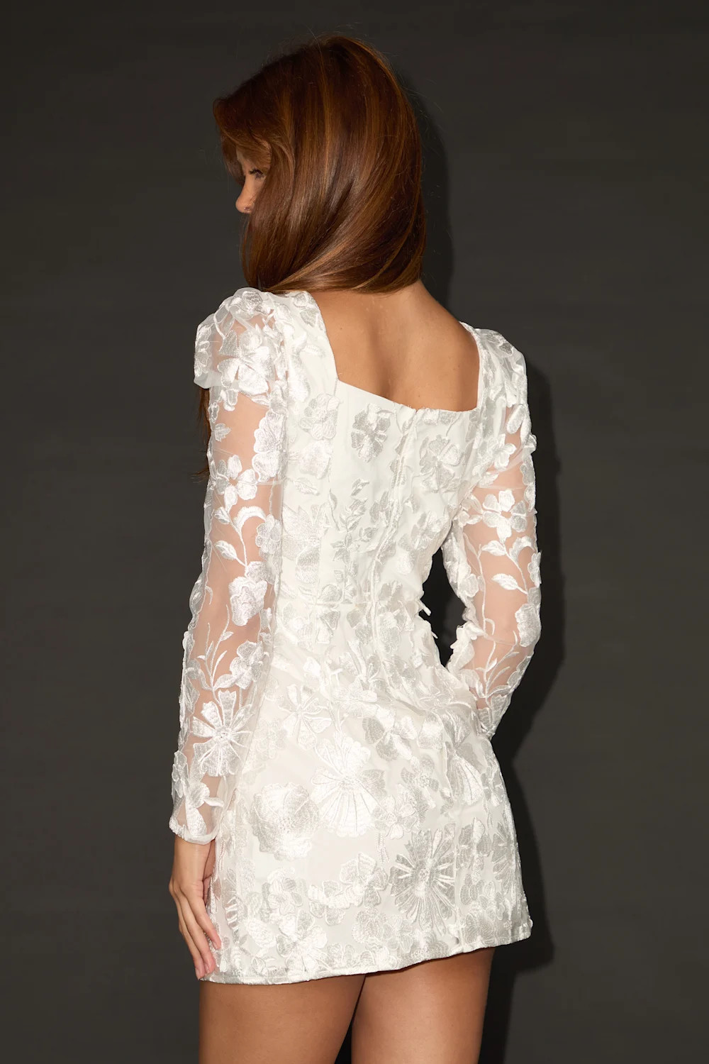 Masterfully Eloquent White 3D Floral Mini Dress | Lulus