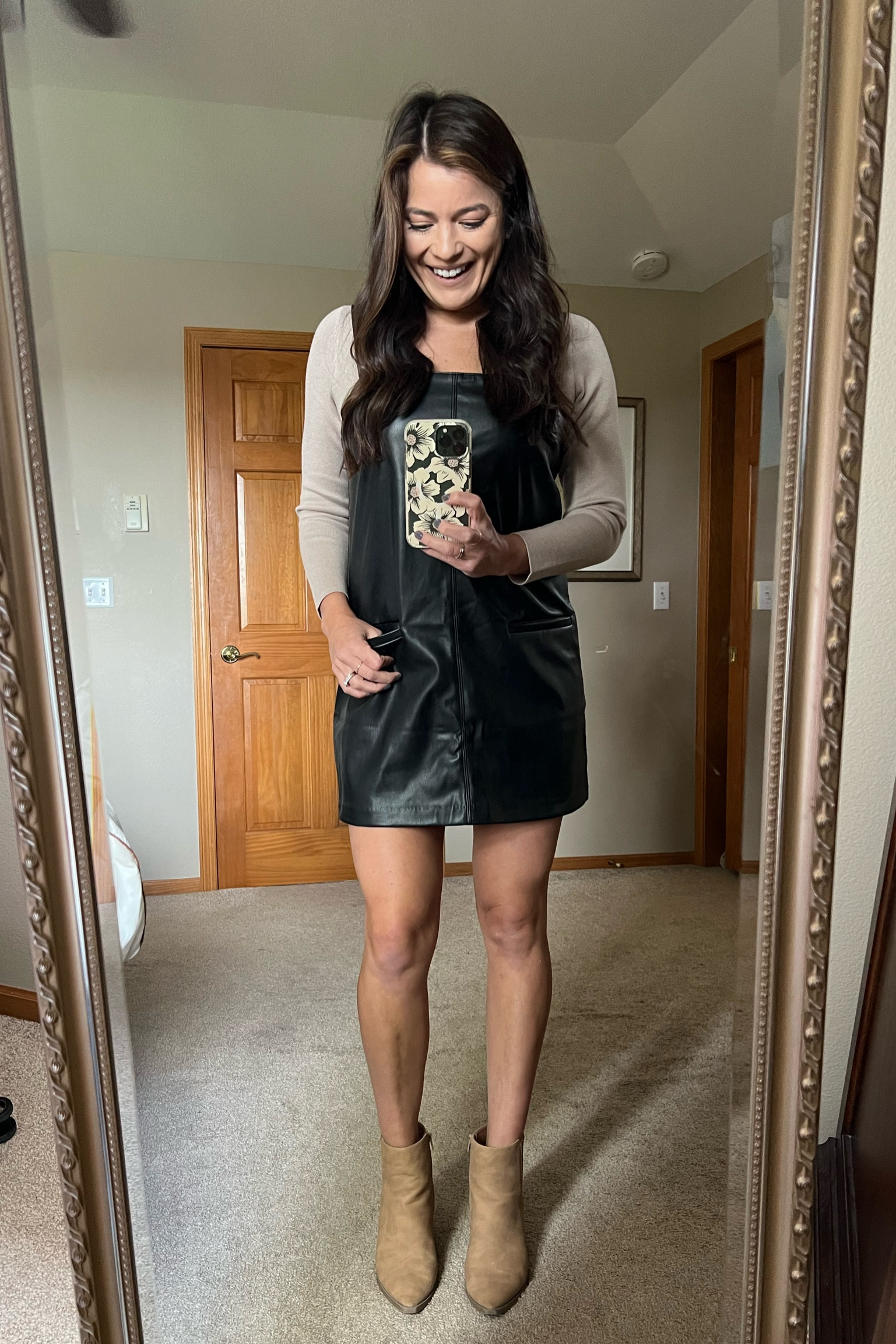 Love this fun shift mini dress. I paired this body suit under it.

-Amy 

#LTKSeasonal #LTKHoliday