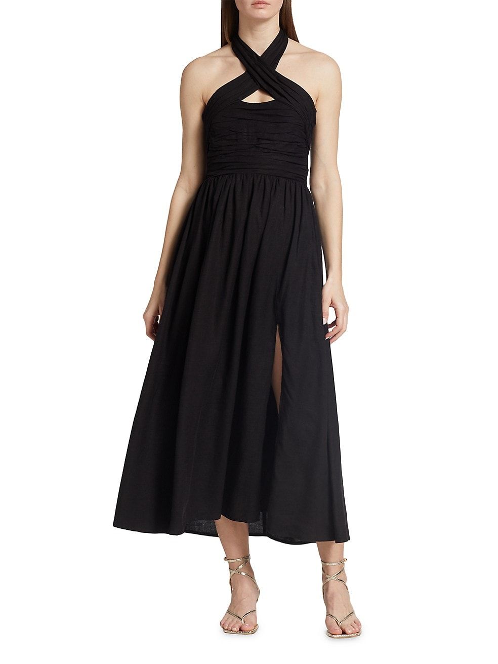 Zaria Halter Midi-Dress | Saks Fifth Avenue