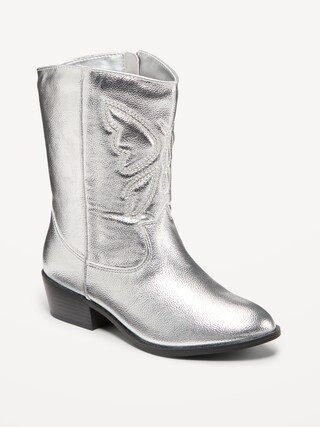 Metallic Embroidered Western Boots for Girls | Old Navy (US)