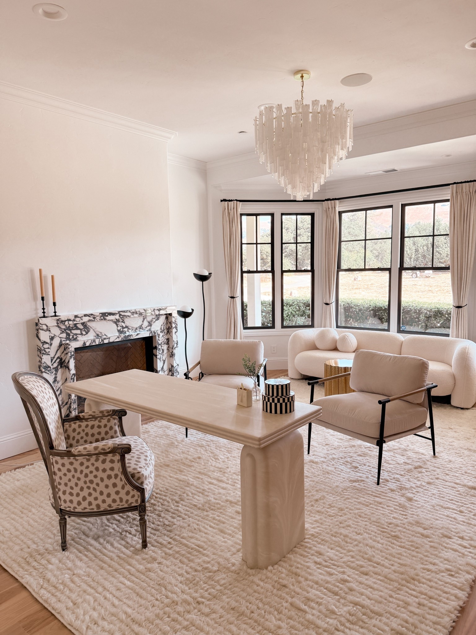 Home office decor with a modern organic feel. Love these accent chairs and stone 

#LTKHome