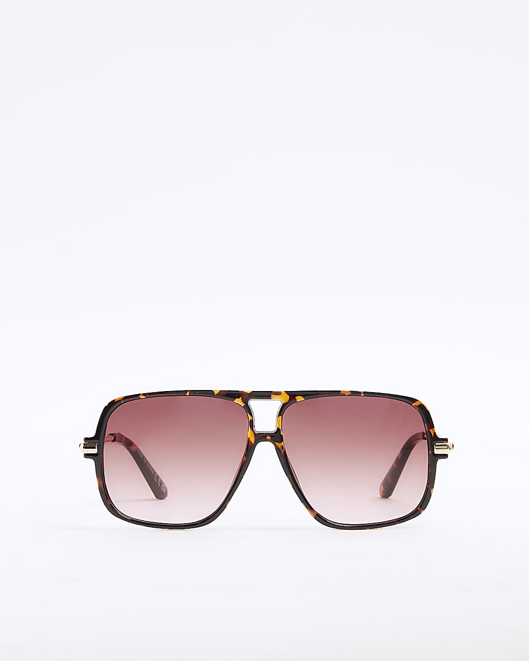 Tortoise Metal Aviator Sunglasses | River Island UK & IE