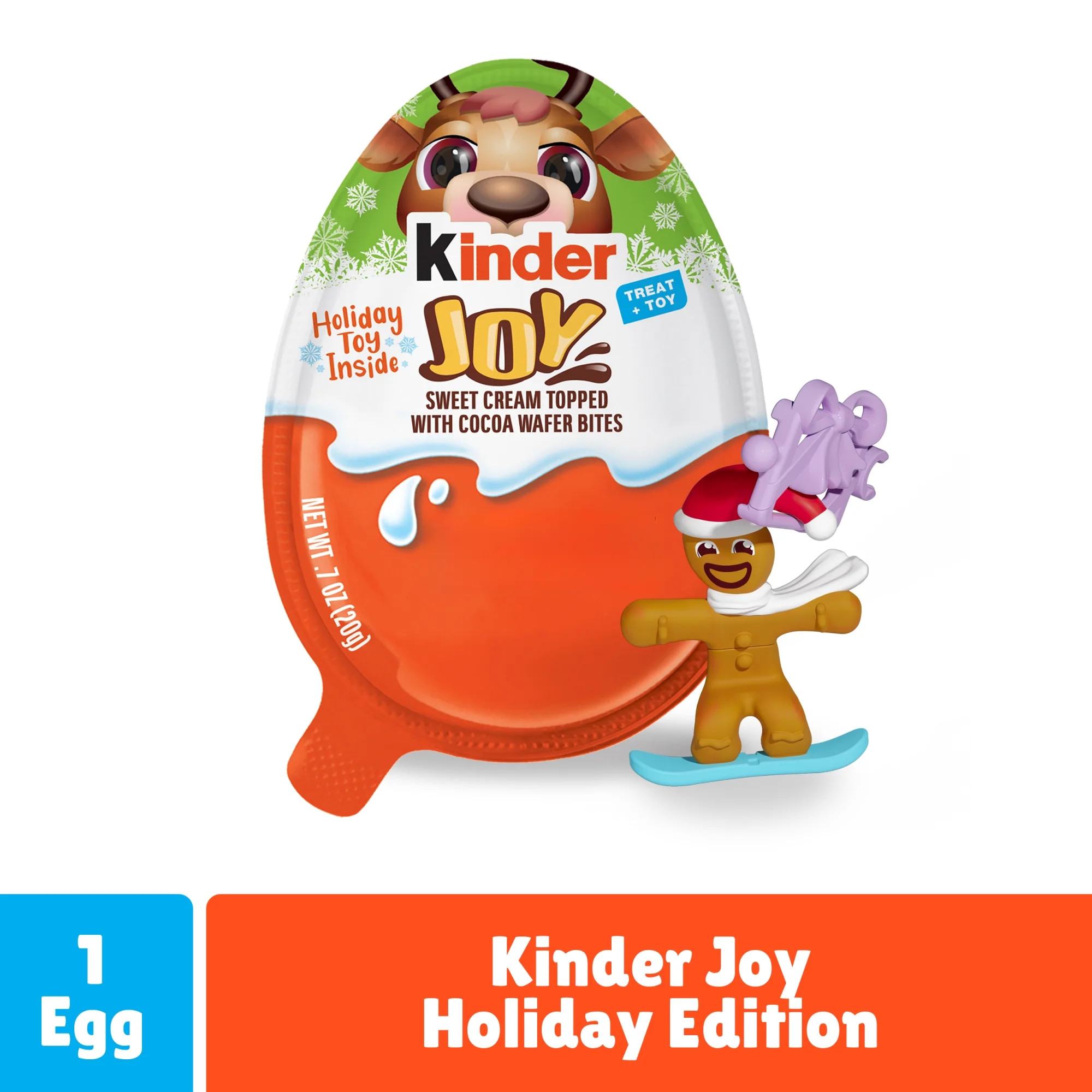 Kinder Joy Egg, Holiday Toy, Chocolatey Wafer Bites, Individually Wrapped, Stocking Stuffer, 1 Co... | Walmart (US)
