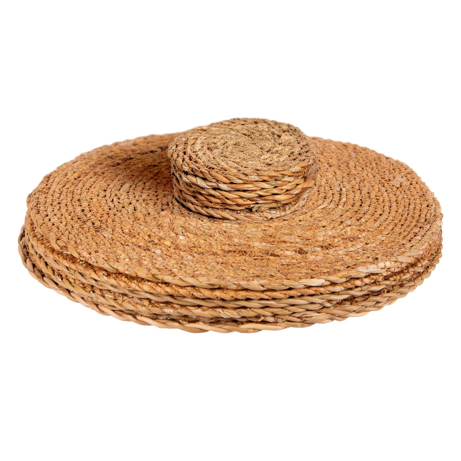 Argon Tableware - Round Placemats & Coasters Set - Woven Typha - 12 Pieces & Reviews | Wayfair.co... | Wayfair UK