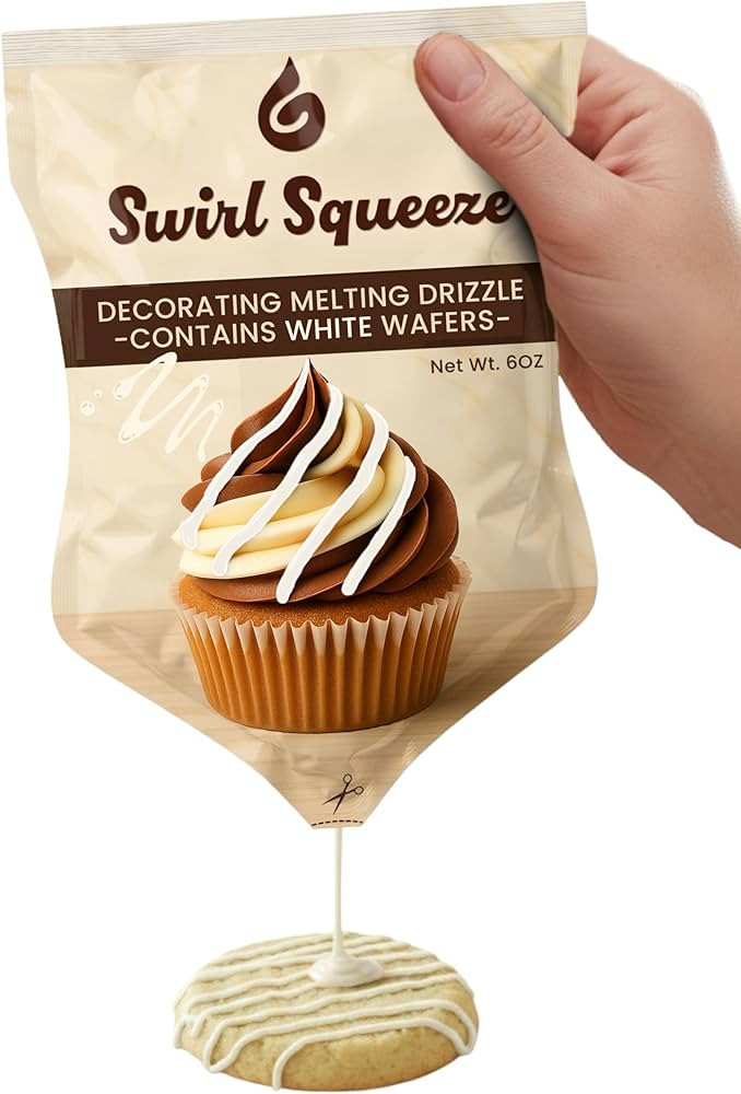 Pre-Filled Microwaveable Chocolate Decorating Bag – Ready-to-Melt Drizzle for Cookies, Cakes & ... | Amazon (US)