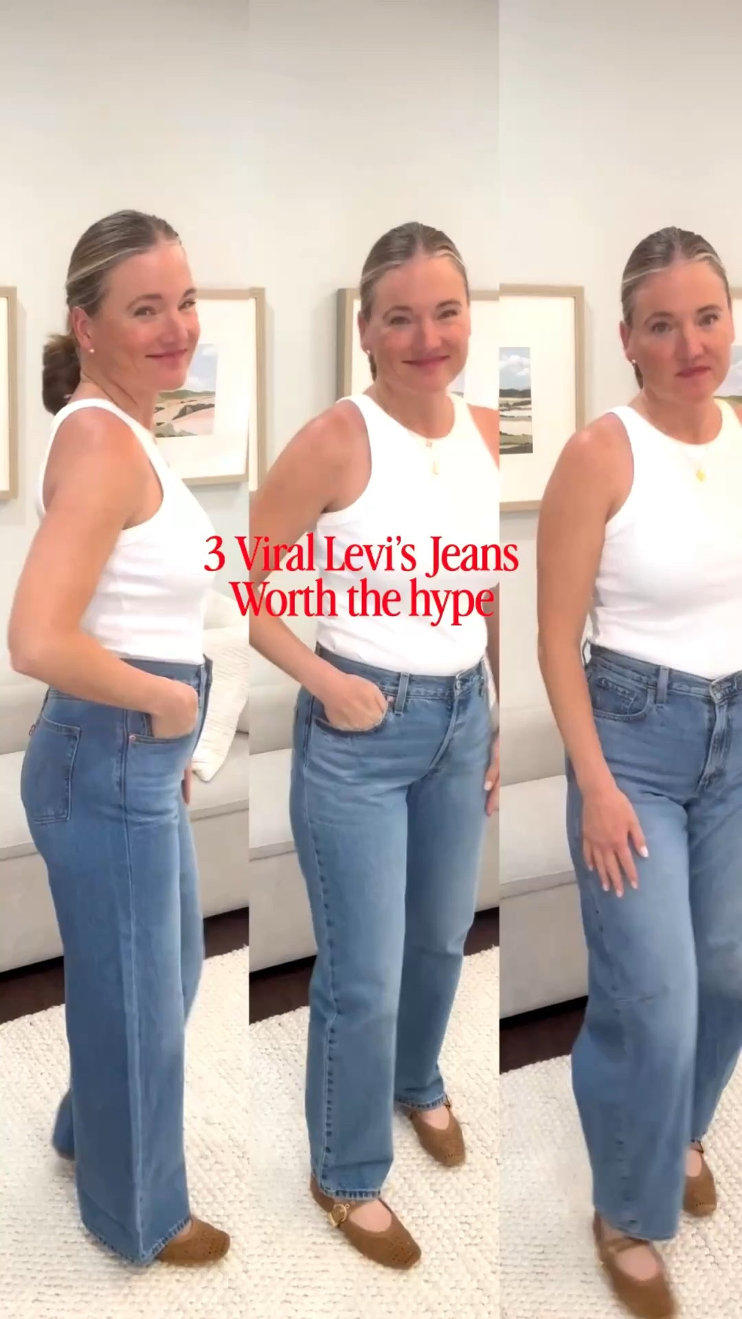 3 Viral Levi’s Jeans worth the hype 
Wearing a 29 in the first 2 pairs 
They run tts 
30 in the last pair 
They run small 

#LTKjeans #LTKcanada #LTKsale
