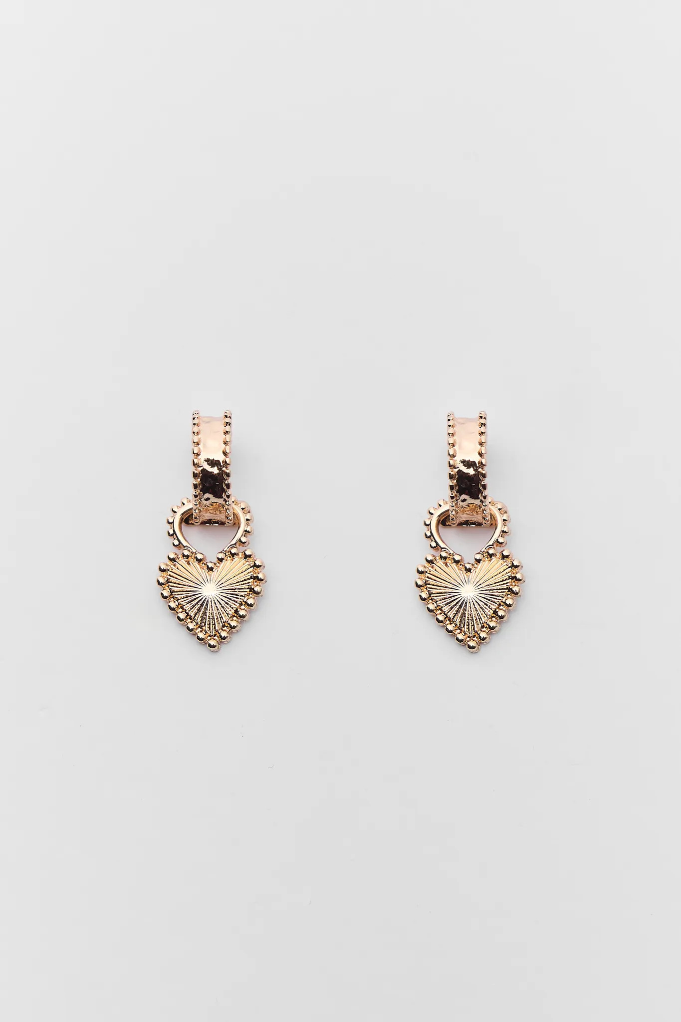 Paula Gold Heart Earrings | Avara