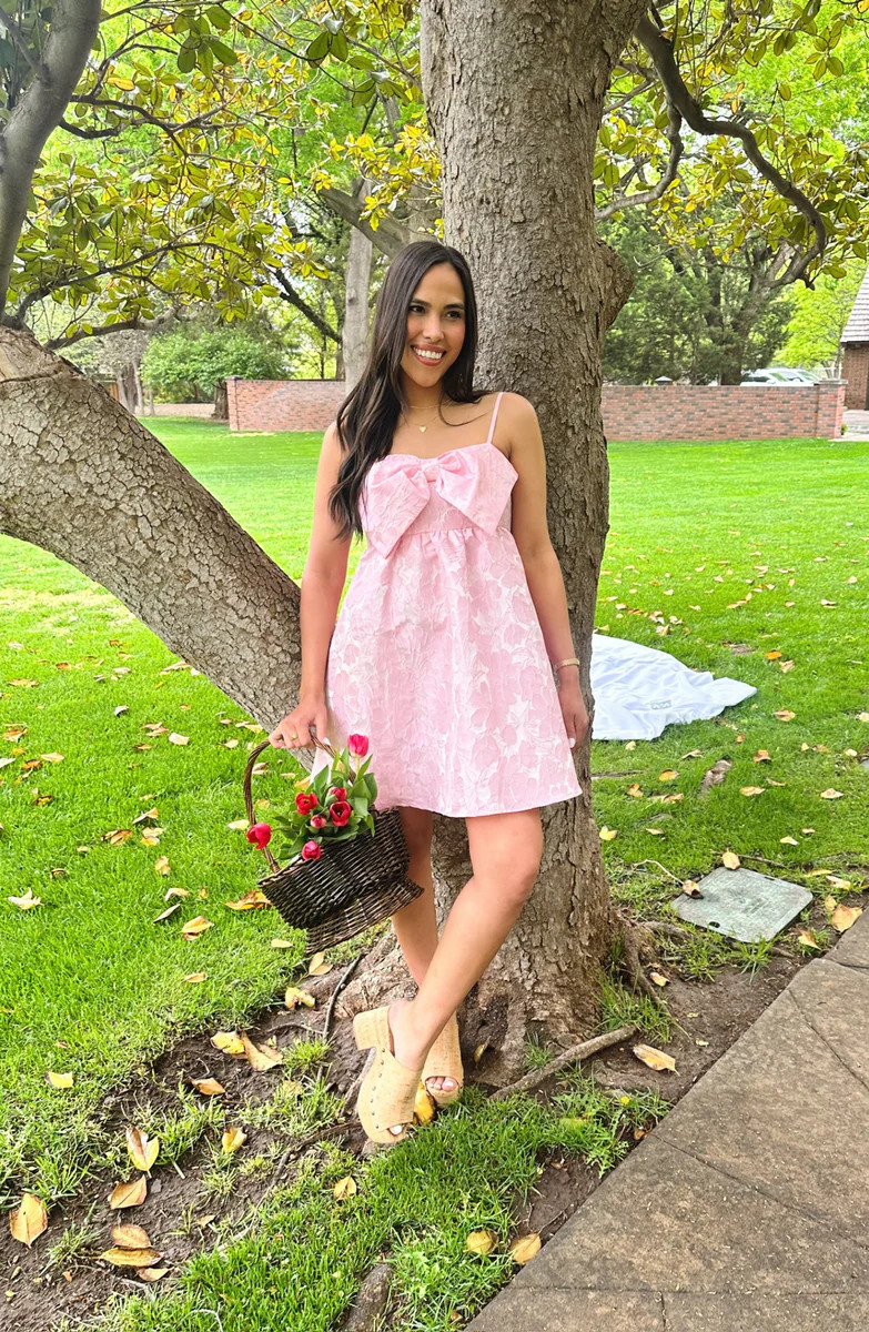Sweeten the Day Pink Bow Dress | Apricot Lane Boutique