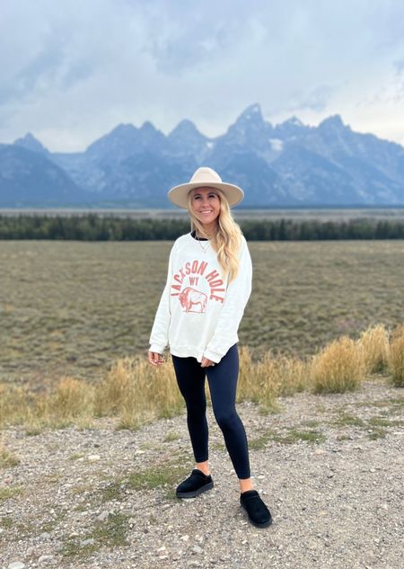 Perfect cozy fall outfit. Jackson hole Wyoming fall fashion fall outfit ideas cozy comfy outfits free people wide brim hat Spanx leggings ugg boots sale 

#LTKSeasonal #LTKtravel #LTKunder100