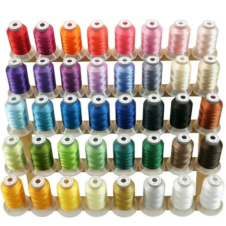 New brothread 40 Colors Polyester Embroidery Machine Thread Kit 500M (550Y) Each Spool for Singer Pfaff Bernina Embroidery and Sewing Machines | Walmart (US)