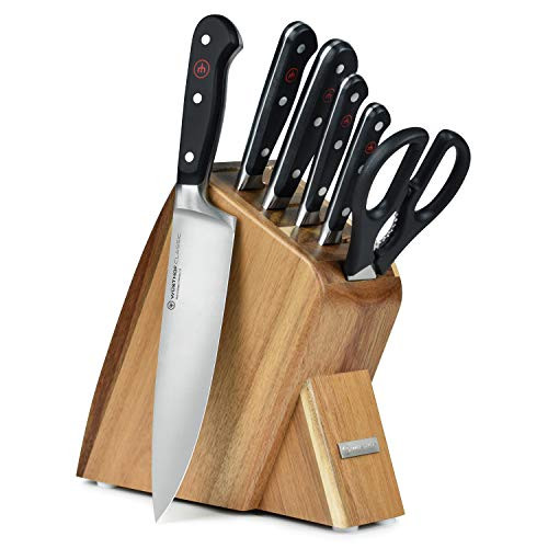 Wusthof Classic 7 Piece Slim Knife Set with Acacia Block | Amazon (US)