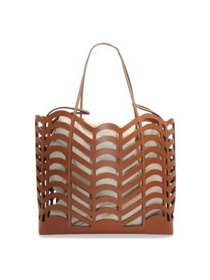 Chloe Medium Kayan Cutout Tote Bag In Brown Leather | Saks Fifth Avenue OFF 5TH