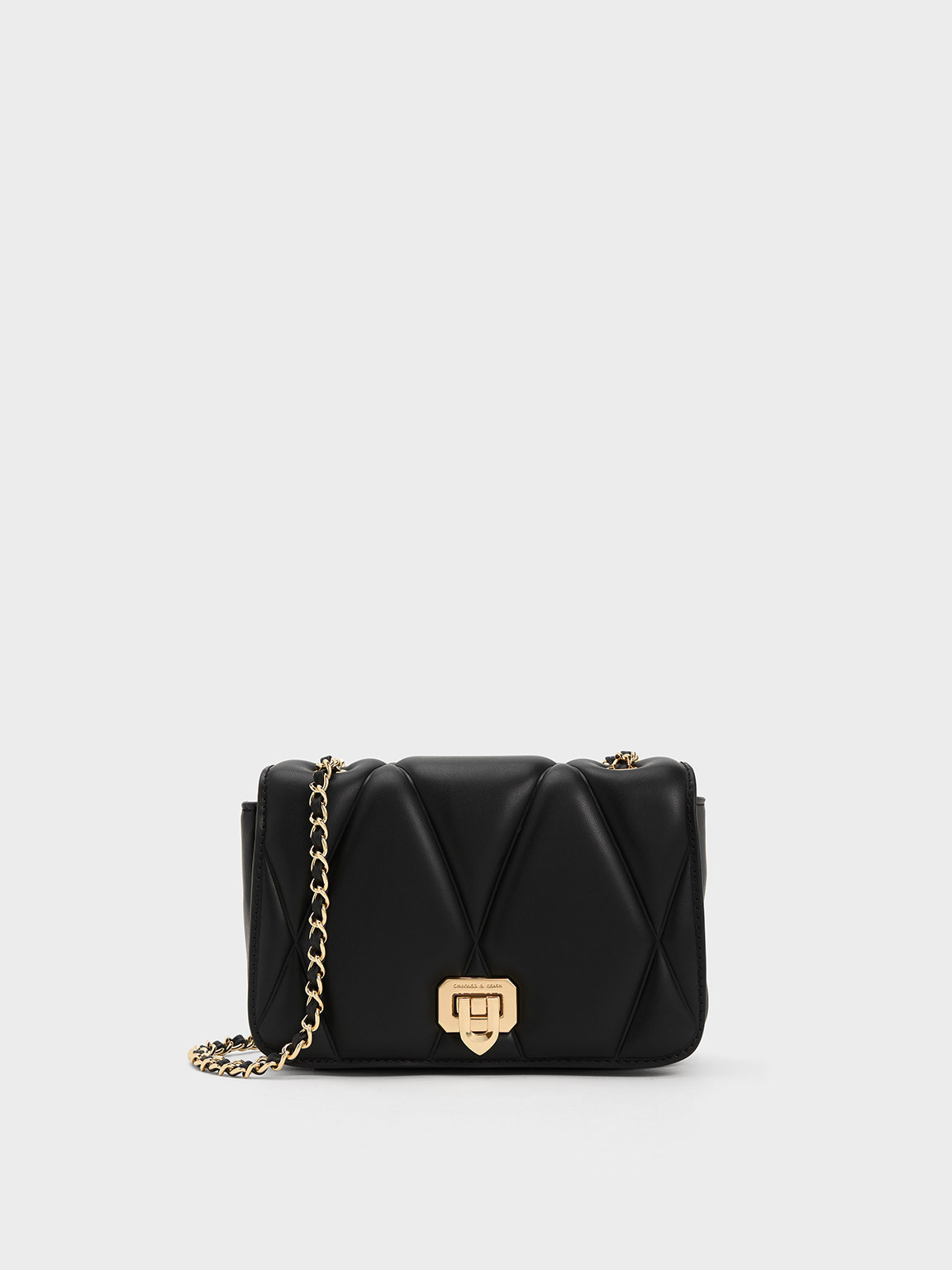Arwen Quilted Shoulder Bag
 - Black | Charles & Keith UK