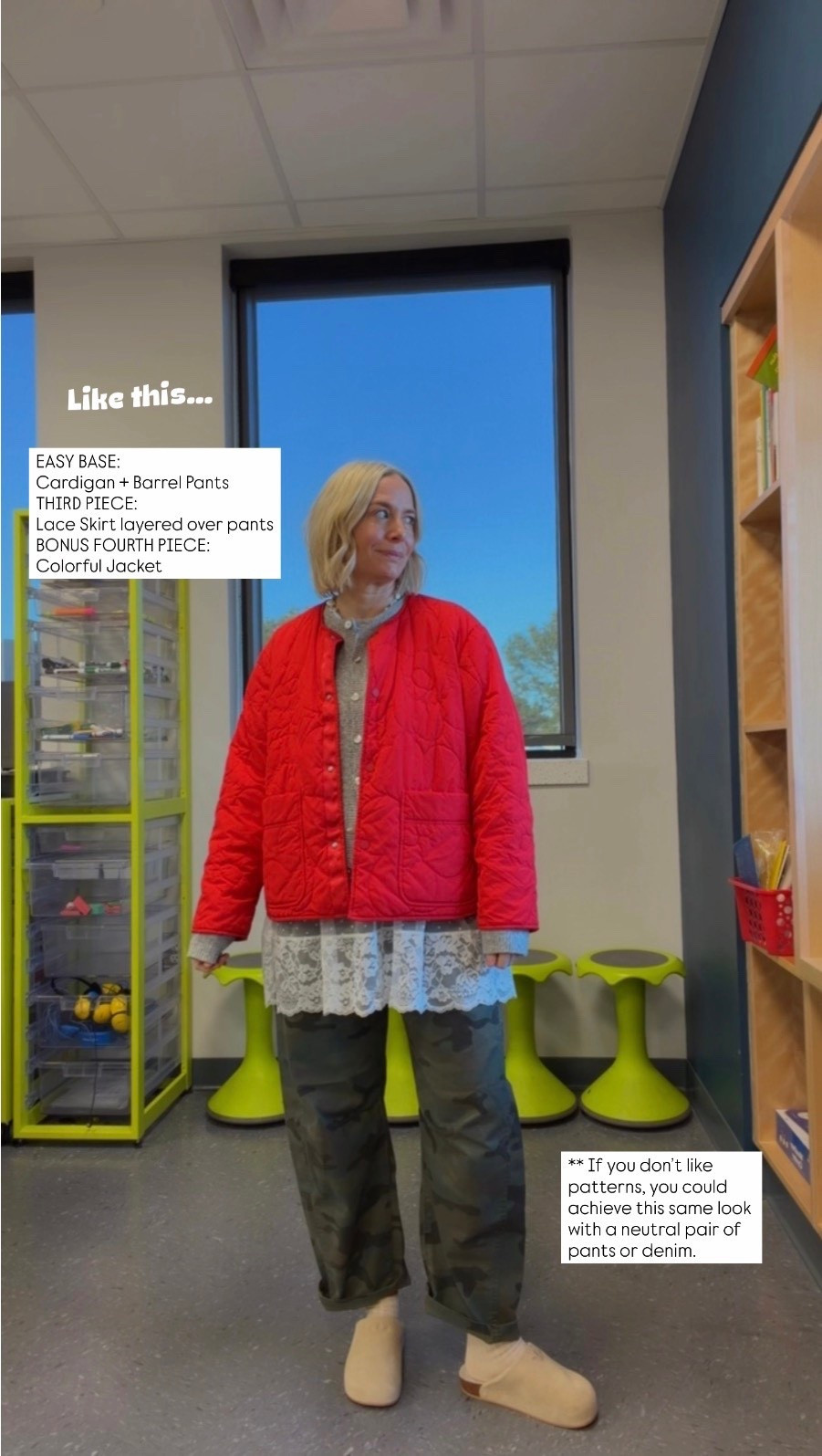 Cardigan + Barrel Pants + Lace Skirt + Jacket

#LTKSeasonal #LTKootd #LTKOver40