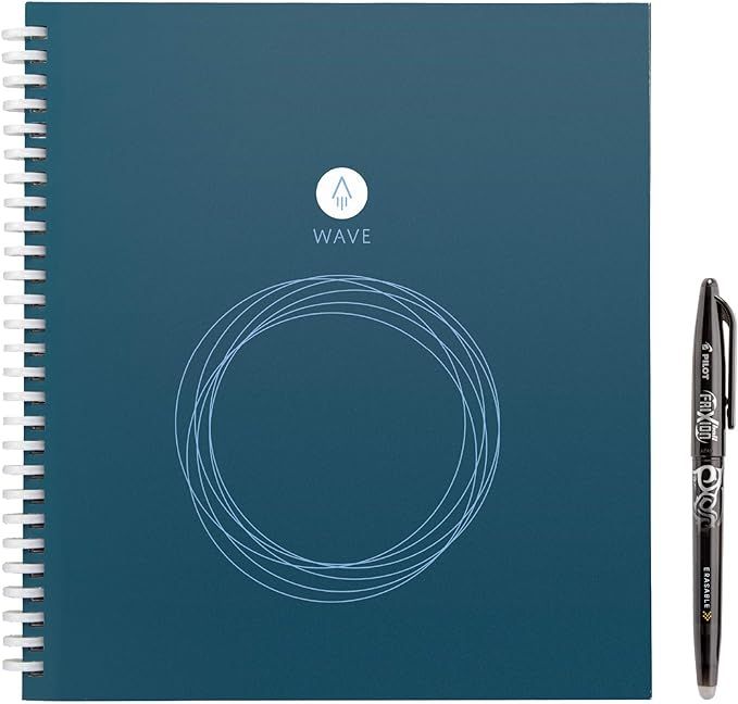 Rocketbook Wave Smart Notebook - Dotted Grid Eco-Friendly Notebook with 1 Pilot Frixion Pen Inclu... | Amazon (US)