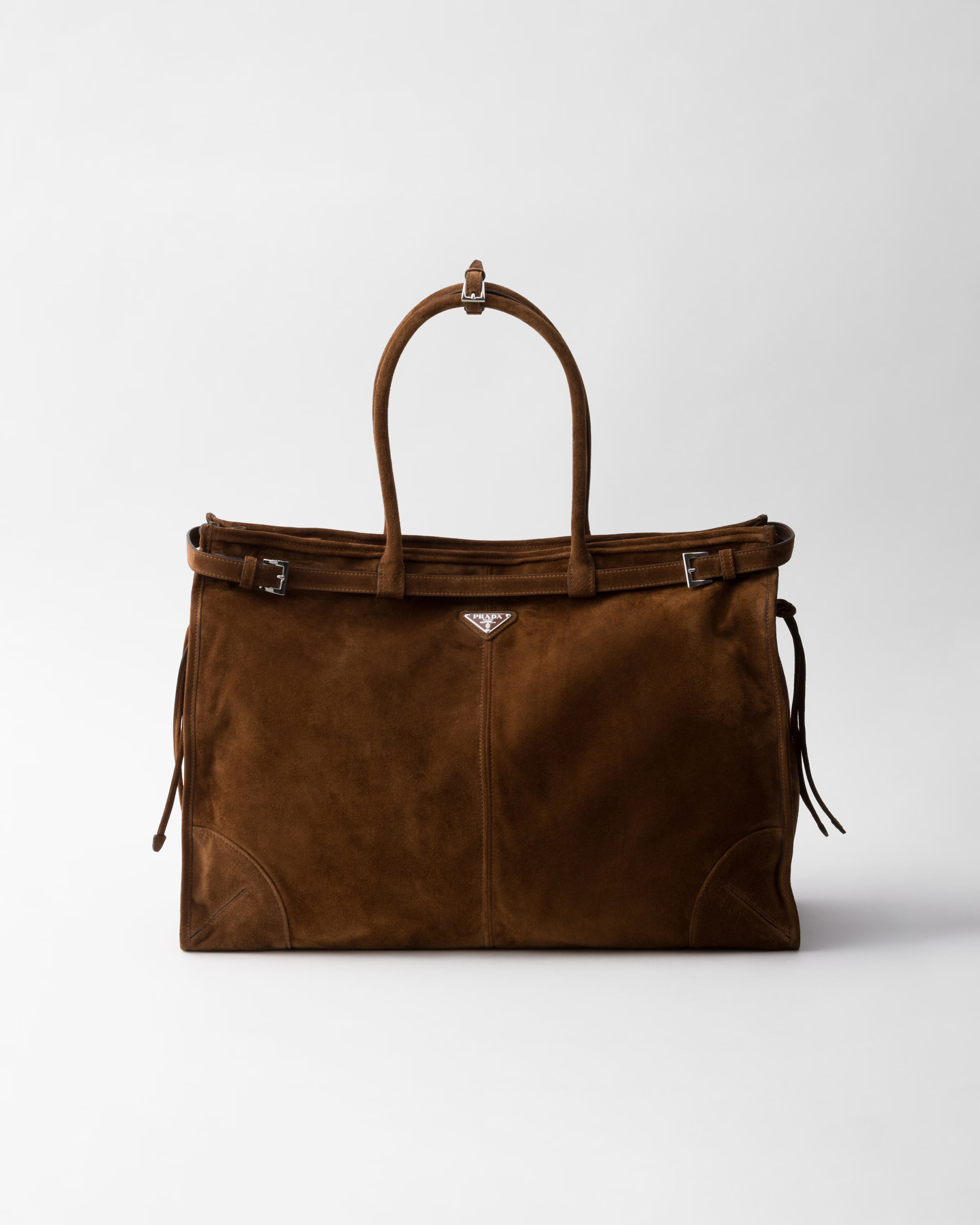 Suede tote bag | Prada US