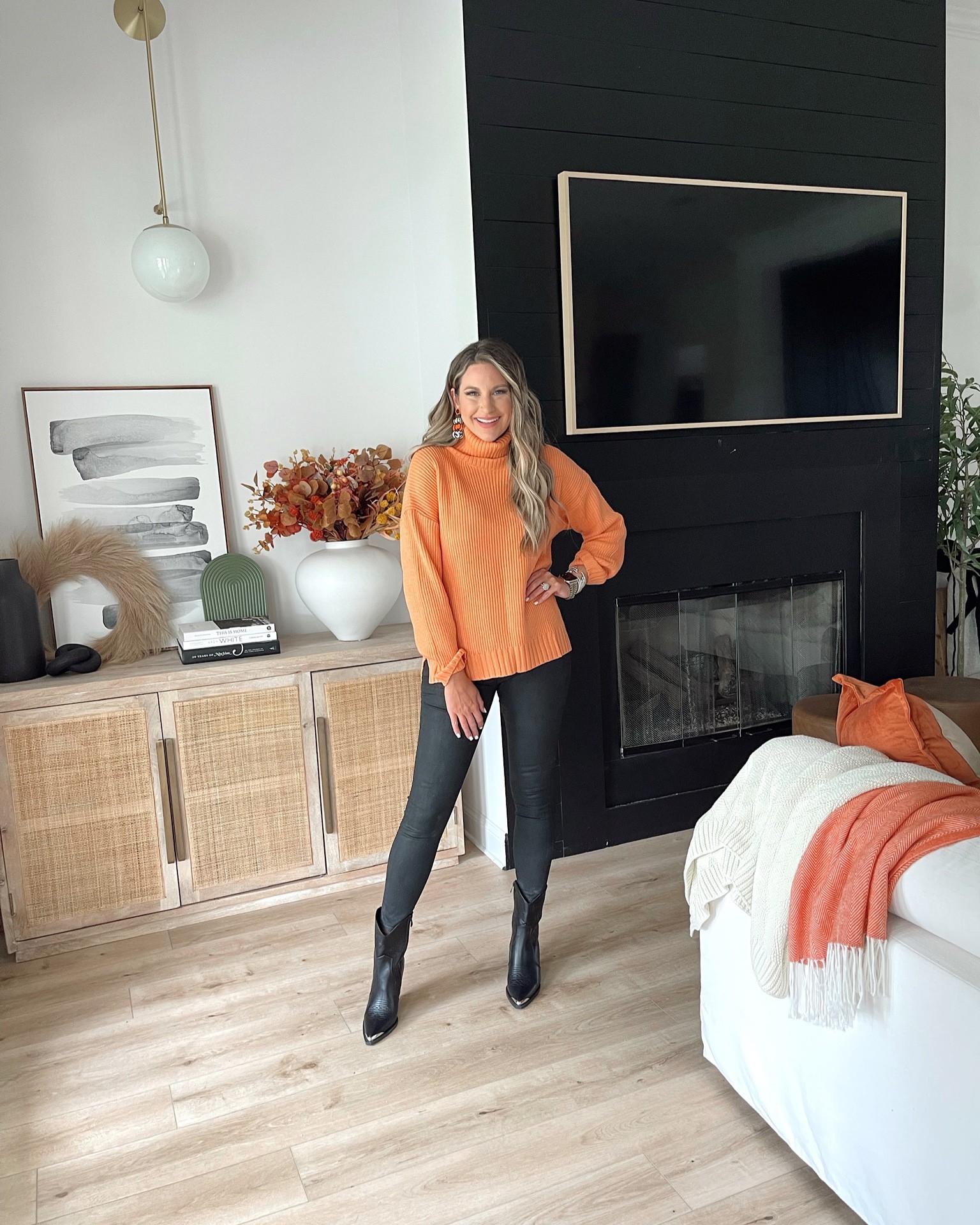 In a small sweater and size 28 jeans for fall from Amazon - all fits TTS.

#LTKstyletip #LTKunder50 #LTKSeasonal