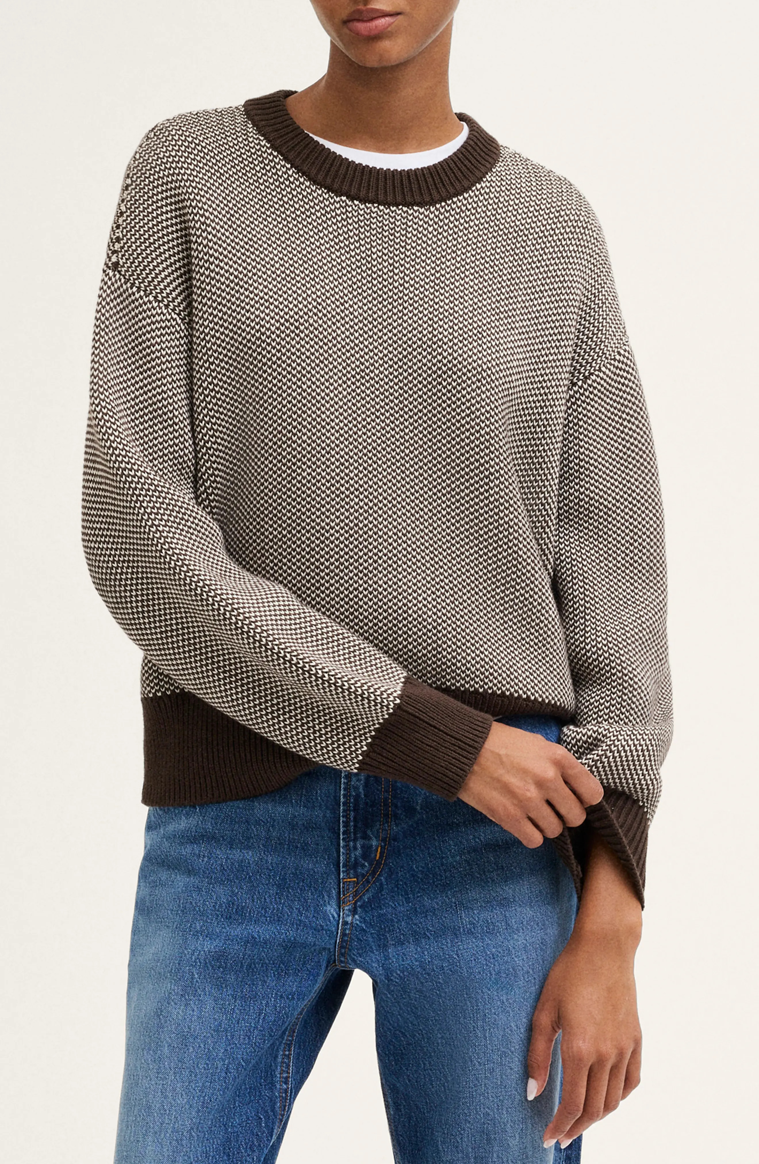 Madewell Textured Stitch Crewneck Sweater in 100% Cotton (Women) | Nordstrom | Nordstrom