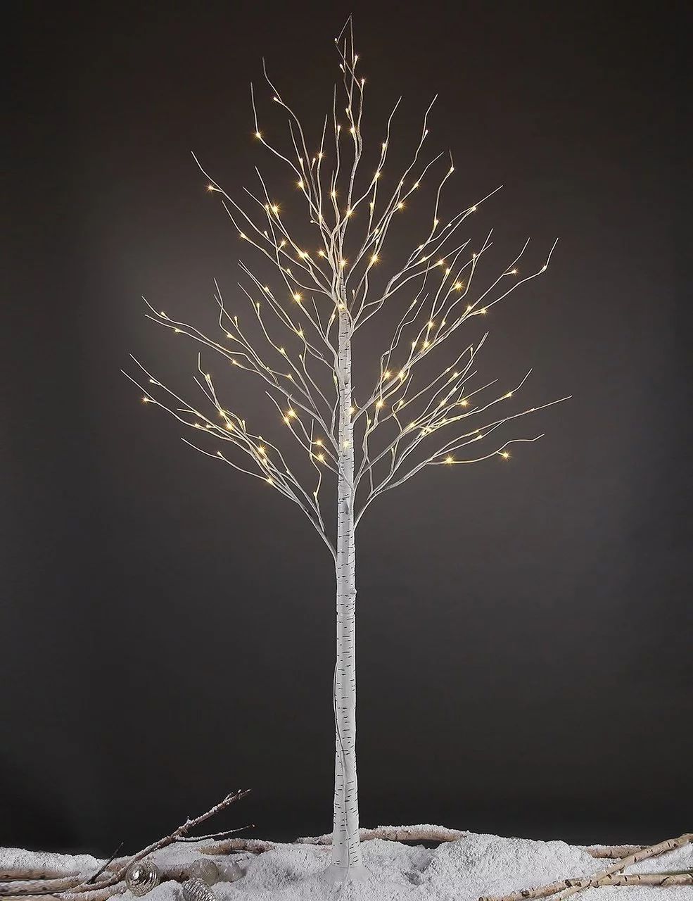 Lightshare 8 ft. 132 LEDs Birch Tree, Christmas Tree and Wedding Decoration, Warm White Lights | Walmart (US)