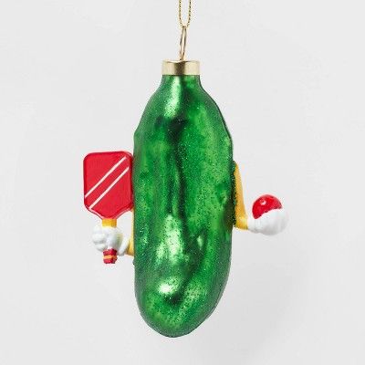 Glass Pickleball Christmas Tree Ornament Green - Wondershop™ | Target