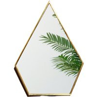 Gold Mirror, Diamond Shape Brass Wall Decor, Handmade Bathroom Bedroom Kite Mirror Gift | Etsy (US)