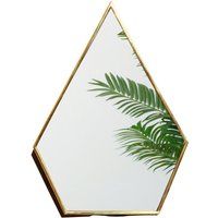 Gold Mirror, Diamond Shape Brass Wall Decor, Handmade Bathroom Bedroom Kite Mirror Gift | Etsy (US)