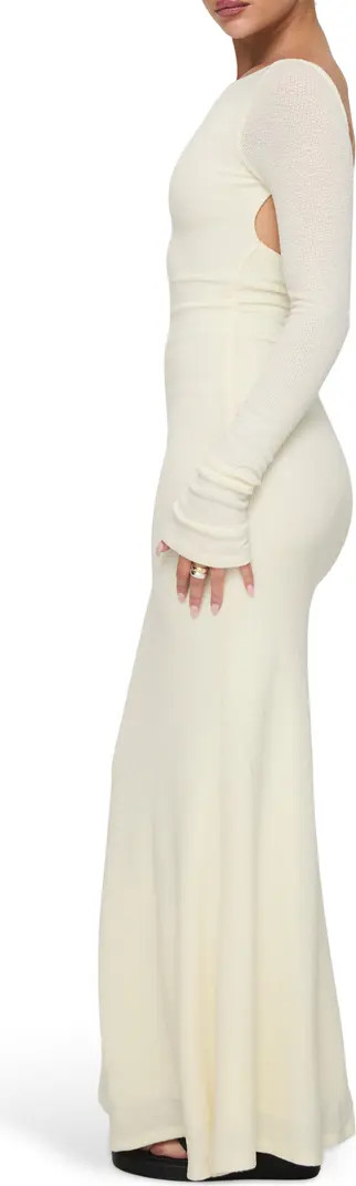 Snyder Open Back Long Sleeve Sheer Maxi Dress | Nordstrom