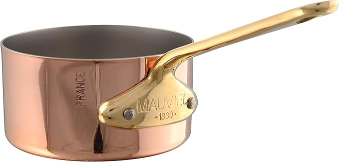 Mauviel M'Minis Polished Copper & Stainless Steel Sauce Pan With Brass Handle, 3.5-in, Made in Fr... | Amazon (US)